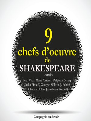 cover image of 9 chefs d'oeuvre de Shakespeare au théâtre, extraits